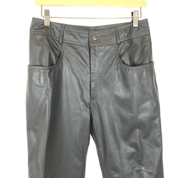 Tannery Vintage Faux Leather High Waisted Pants - Picture 2 of 5